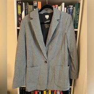 A New Day fall and winter blazer, navy/light blue/white, size medium